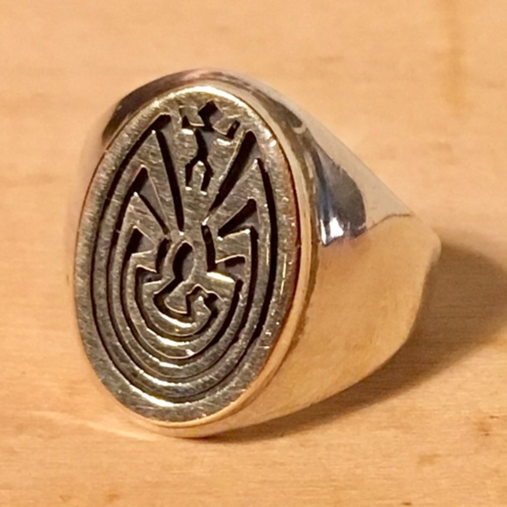 Calvin Peterson Native American Silver / Gold ring